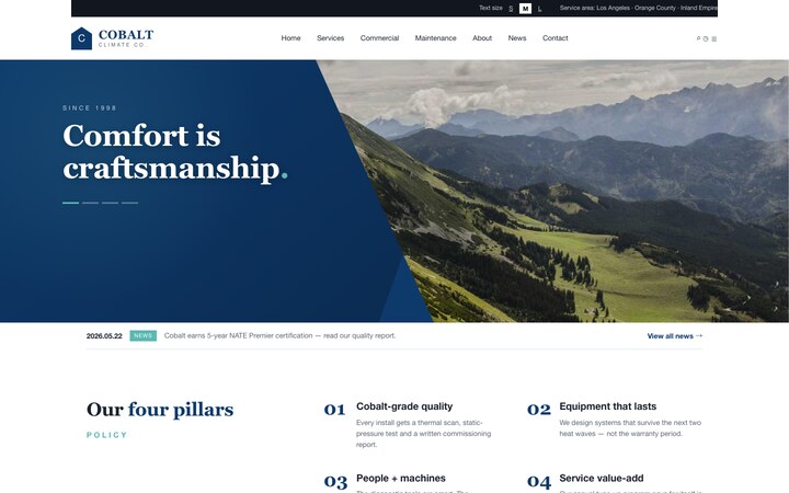 Cobalt Climate Co. website screenshot