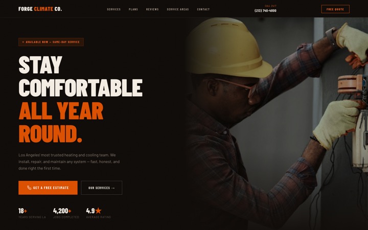 Forge Climate Co. website screenshot