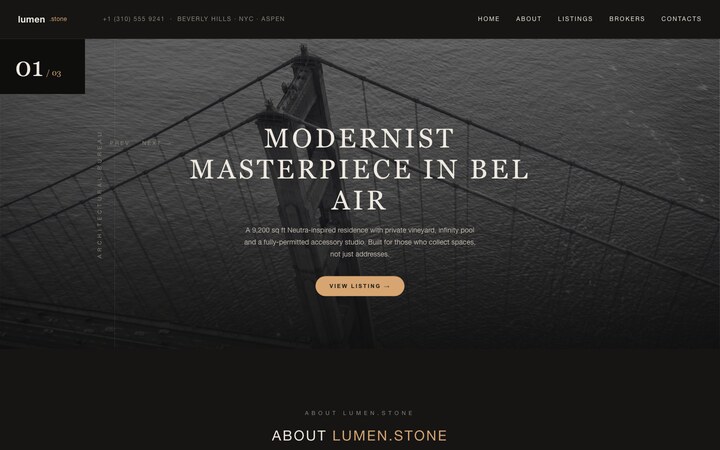 Lumen & Stone website screenshot